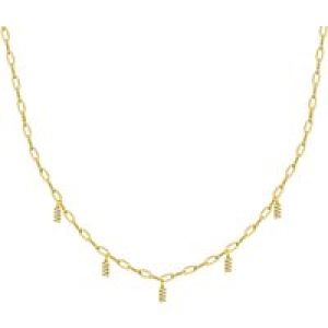 Glanzstücke München Womens Feminine Sterling Silver Necklace – Gold – Measurement 40cm