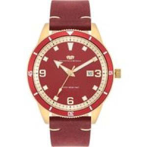 Rhodenwald & Söhne Mens Male Genuine leather watch – Gold Stainless Steel (archived) – One Size