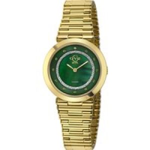 Gv2 Womens Burano Swiss Quartz MOP Dial Stainless Steel Bracelet Diamond Watch – Gold – One Size