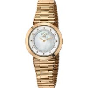 Gv2 Womens Burano Swiss Quartz MOP Dial Stainless Steel Bracelet Diamond Watch – Rose Gold – One Size