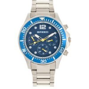 Breed Mens Pegasus Bracelet Watch w/Day/Date – Blue NA – One Size