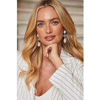 Sosandar Womens Gold Multi Coloured Stone Drop Earrings - One Size - Image 2
