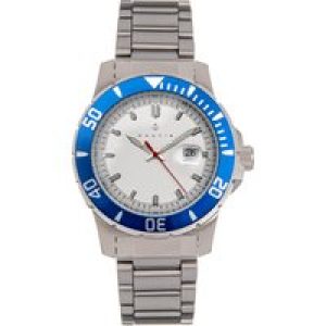Nautis Mens Admiralty Pro 200 Bracelet Watch w/Date – White Stainless Steel – One Size