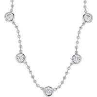 August Woods Silver Crystal Bezel Beaded Chain Necklace - Image 2