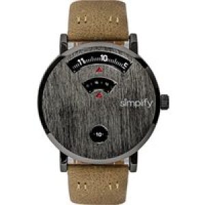 Simplify Unisex The 7000 Leather-Band Watch – Brown Stainless Steel – One Size