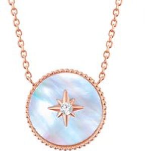Valero Pearls Womens Female Stainless steel Necklace – Rose Gold – Size 40cm