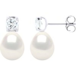 Ateliers Saint Germain Womens Earrings Solitaire Cubic Zirconia Diameter 4,50 mm – White Silver – One Measurement