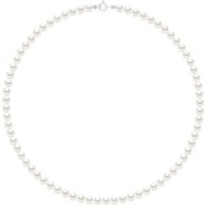 Ateliers Saint Germain Womens Necklace of Real Cultured Freshwater Pearls Round 5-6 mm – White White Gold – One Size