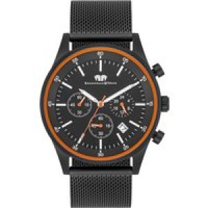Rhodenwald & Söhne Mens Stainless-steel Watch – Black Stainless Metal (archived) – One Dimension