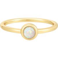 Glanzstücke München Womens Female Sterling Silver Ring - Gold - Size R - Image 2