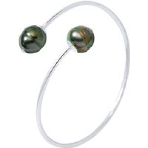 Diadema Womens – Bracelet – You & Me – Silver – 2 Real Tahitian Pearls – Natural – One Size