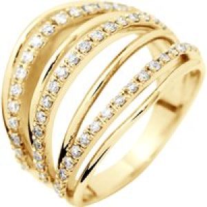 Diadema Womens – Ring – Prestige Jewelery – Diamonds – Yellow Gold – White – Size L 1/2