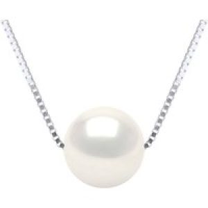 Diadema Womens – Necklace – Real Freshwater Pearls in White Gold – One Size