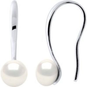 Diadema Womens – Earrings  Real Freshwater Pearls – White Silver – One Size
