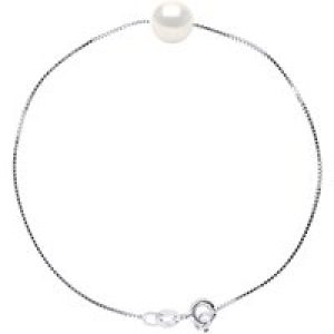 Diadema Womens – Bracelet – Real Freshwater Pearls in White Gold – One Size