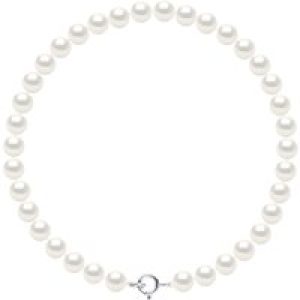 Diadema Womens – Bracelet – Real Freshwater Pearls – White – Gold – One Size