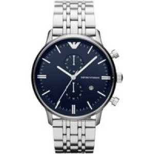 Emporio Armani Mens’ Chronograph Watch AR1648 – Silver Metal (archived) – One Size