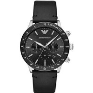 Emporio Armani Mens Horloge AR11243 Black Leather (archived) – One Size