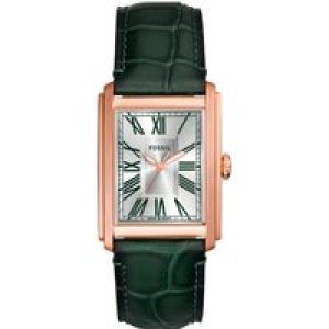Fossil Carraway Mens Green Watch FS6077 Leather (archived) – One Size