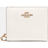 Coach Womens Refined Pebbled Leather Snap Wallet - Beige - One Size - Image 2