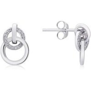 Argento Silver Small Connected Circle Earrings – 925 Silver