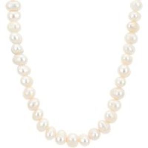 Over & Over Silver Mens Freshwater Pearl Necklace – Silver