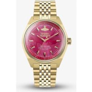 Vivienne Westwood Lady Sydenham Gold Plated Hot Pink Dial Watch VV251RRGD