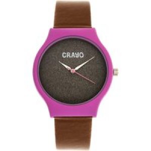 Crayo Glitter Unisex Watch – Brown Stainless Steel – One Size