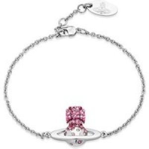 Vivienne Westwood Amethyst Crystal Porfiro Bas Reduction Bracelet – Silver