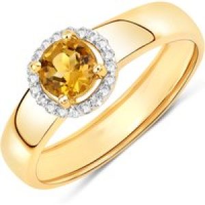Rafaela Donata Womens Khushi Female Sterling Silver Ring – Gold – Size N