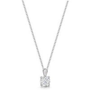 9ct White Gold Spherical Sensible Cubic Zirconia Claw Set Pendant