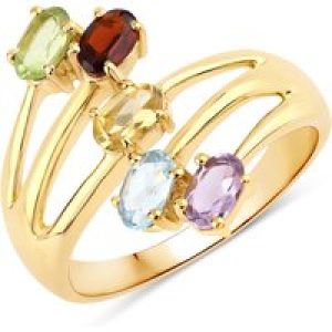 Rafaela Donata Womens Khushi Female Sterling Silver Ring – Gold – Size N
