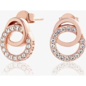 Olivia Burton Classic Interlink Rose Gold Tone Drop Stud Earrings OBJCOE222