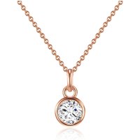 Rafaela Donata Womens Feminine Sterling Silver Necklace - Rose Gold - Measurement 55 cm - Image 2