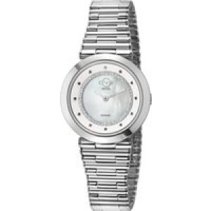 Gv2 Womens Burano Swiss Quartz MOP Dial Stainless Metal Bracelet Diamond Watch – Silver – One Dimension