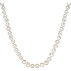 Valero Pearls Womens Feminine Recent Water Cultured Pearl(s) Necklace – White Sterling Silver – Measurement 50cm