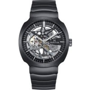 Heritor Computerized Mens Magnus Stainless Metal-Band Watch – Gray – One Dimension
