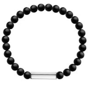 Männerglanz Mens Male Agate Bracelet – Black Sterling Silver – Dimension 21 cm