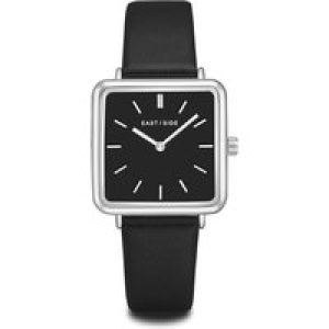 Eastside Womens Feminine Quartz Silver/Black Authentic Leather-based Watch Steel Composite – One Dimension