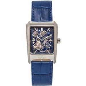 Heritor Automated Mens Wyatt Skeleton Watch – Blue Stainless Metal – One Dimension