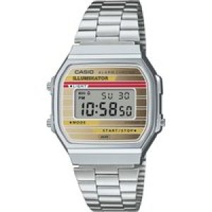 Casio Assortment WoMens Silver Watch A168WEHA-9AEF Stainless Metal (archived) – One Dimension