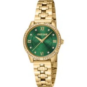 Roberto Cavalli RC5L032M0065 Womens Quartz Darkish Inexperienced Stainless Metal 5 ATM 30 mm Watch – One Dimension