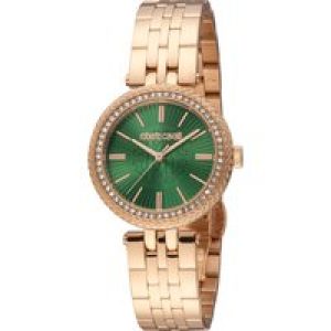 Roberto Cavalli RC5L031M0075 Womens Quartz Stainless Metal Darkish Inexperienced 5 ATM 30 mm Watch – One Measurement