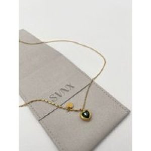SVNX Womens Emerald Inexperienced Center Necklace in Gold – One Measurement