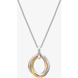 Hot Diamonds Trio Teardrop Three Tone Diamond Pendant Necklace DP780
