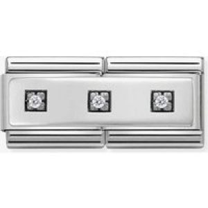 Nomination CLASSIC Silvershine Double Link Three Stones Charm 330731/01