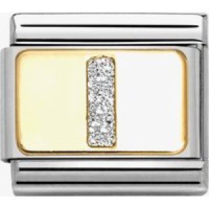 Nomination CLASSIC Silver Glitter Letter I Charm 030291/09