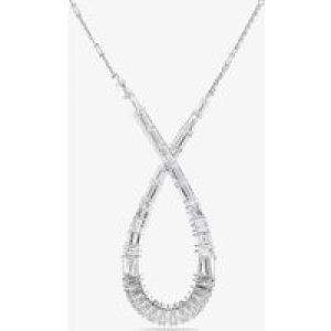 Swarovski Hyperbola Rhodium Plated Mixed Cut Crossover Necklace 5679438