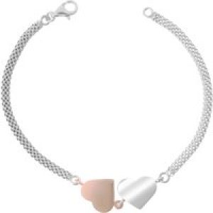 Orphelia WoMens 925 Sterling Silver Bracelet – Silver/Rose ZA-7104 – Silver & Rose Gold – One Size
