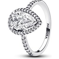 Pandora Silver Glowing Pear Halo Ring - 48 Pandora Ring - Image 2
